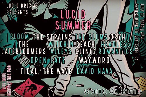 LatebloomersThe's tweet photo. We’re excited to announce our upcoming show with a bunch of other talented acts on July 27th!!!!! Thanks to @lucidreams_pro for having us on the list!! Come out and enjoy some music, food (delicious elote &amp; more), and check out merch from the vendors (bring cash ofc)!!! #DIY https://t.co/F1tQZPxqdN