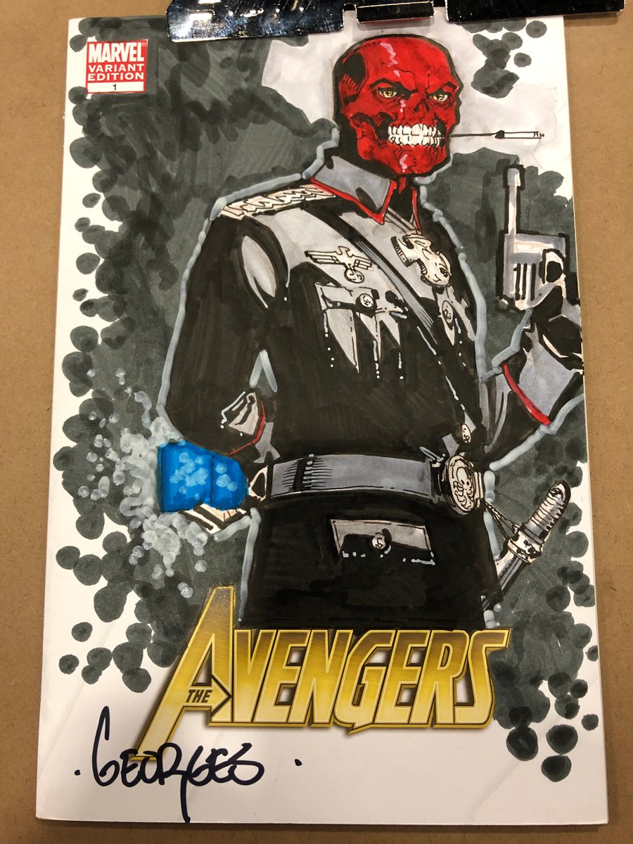 KabaLounge's tweet photo. #RedSkull cover sketch at @FloridaSupercon 2019 (TABLE 427)!
#GeorgesJeanty #Marvel #MarvelComics #Avengers #CaptainAmerica #TheRedSkull #SuperCon https://t.co/mx2ryHQHH4