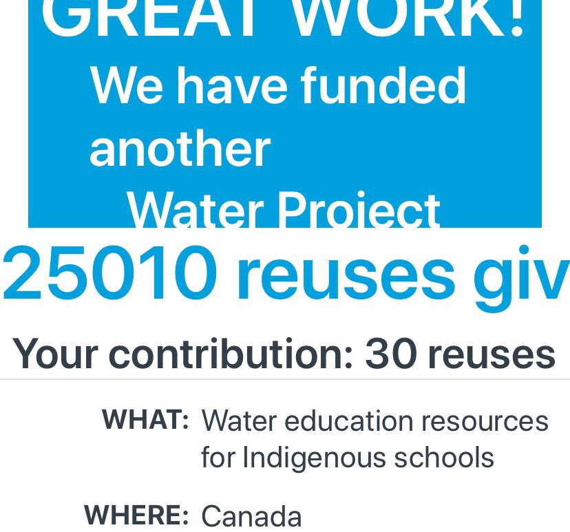 ClearlyWe's tweet image. I have given 30 cups of clean water to the latest #FillItForward project!