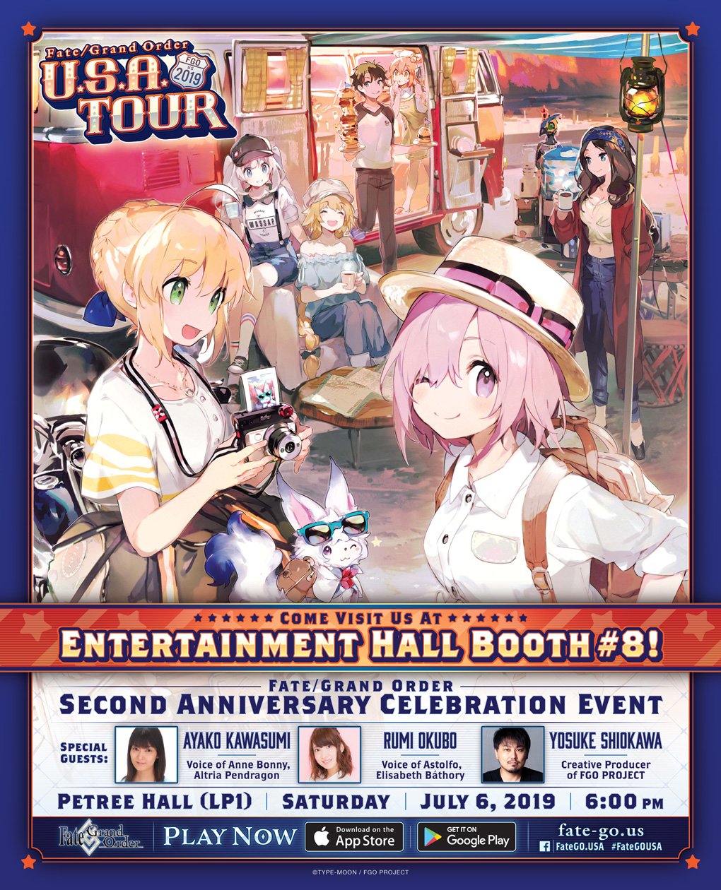 Aniplex Of America Say Happy Birthday To Fate Grand Order At The Second Anniversary Celebration Event At Animeexpo Special Guests Ayako Kawasumi Rumi Okubo And Yosuke Shiokawa Take The Stage In