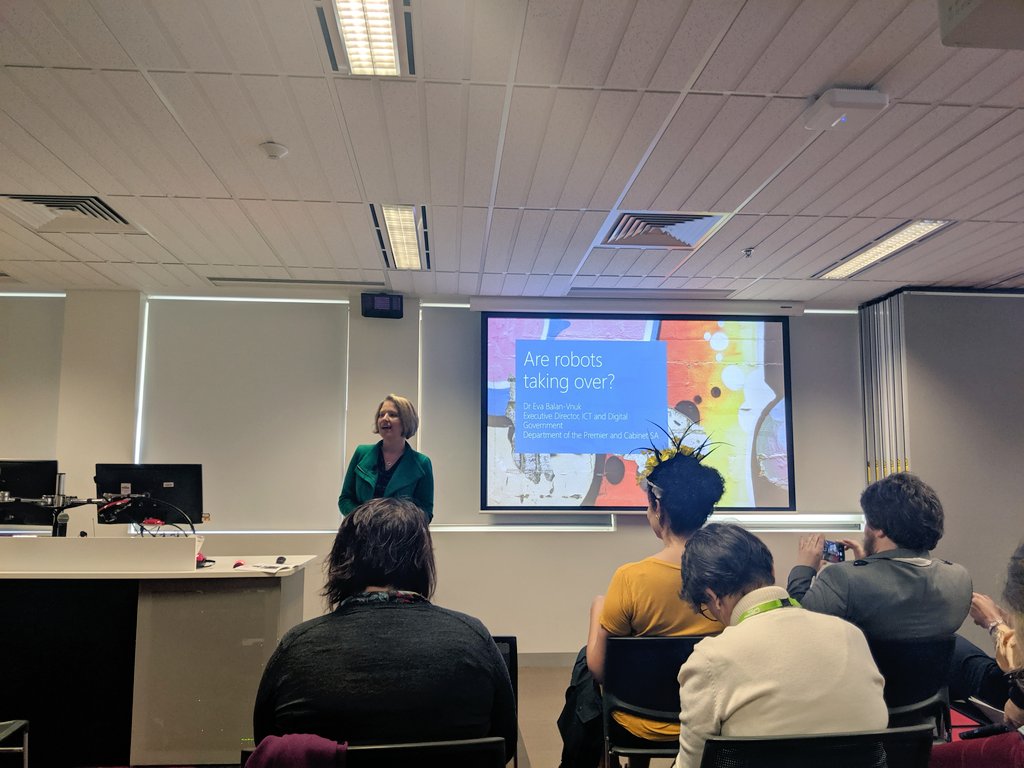 Fallon_84's tweet photo. 'We can't abdicate ethical decision making to machines'. Empathy still requires a human touch! #AI #NLS9Key3 with @Eva_BalanVnuk @ALIAnls https://t.co/F1Y8n4aWHZ