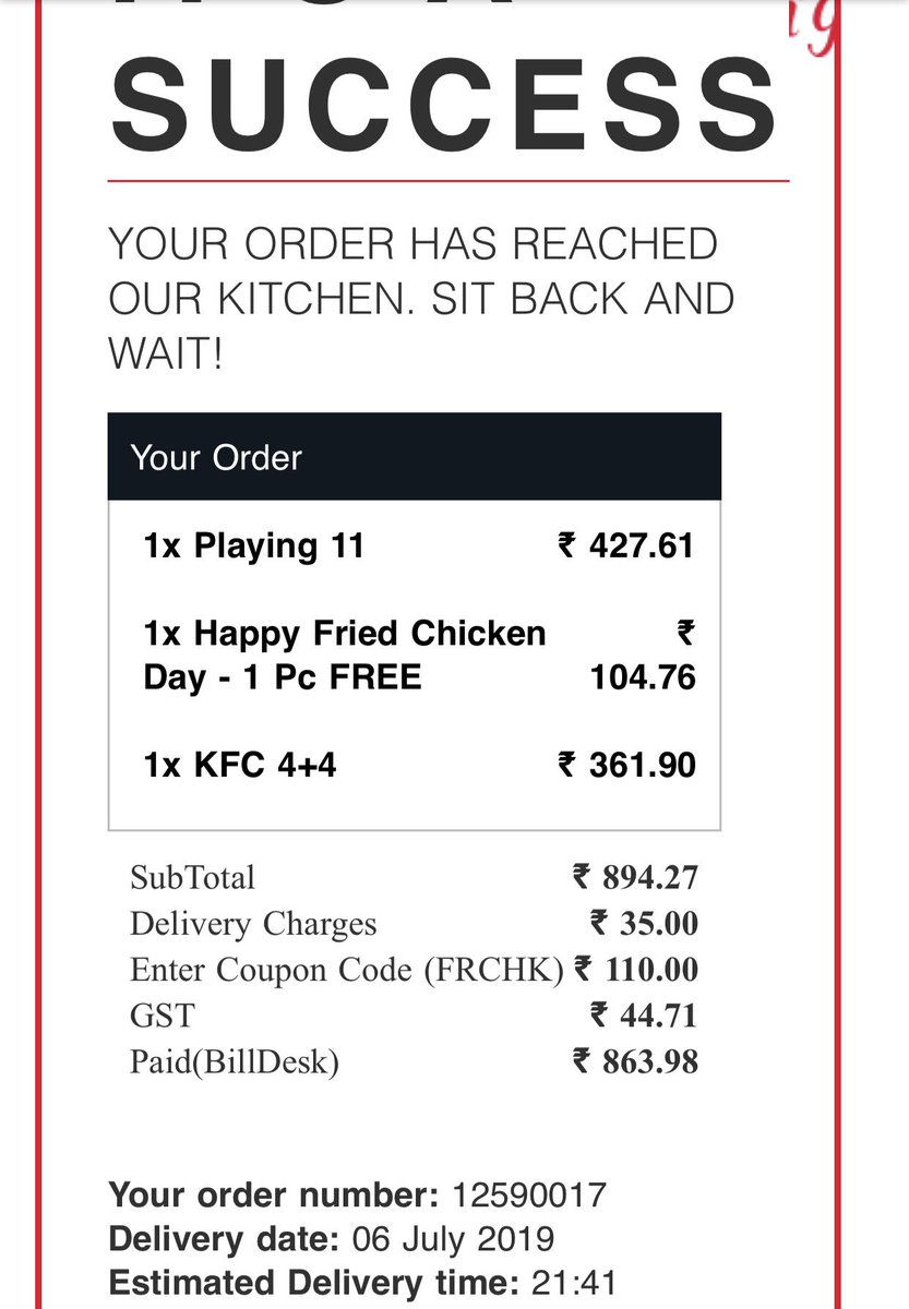 sathish9011's tweet photo. @kfc very pathetic and disappointing. I’ve ordered for my family in kfc app. And I received only half of that. That too in worst condition with 45 minutes delay of an estimated time. Seriously a big no to kfc again in my life. Till now no proper response from management. https://t.co/Q83AIQGJWX