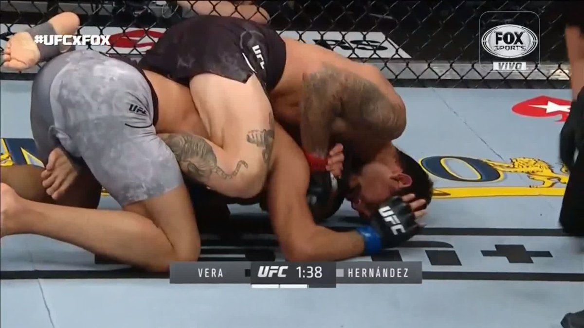 ¡VICTORIA PARA ECUADOR!
#UFCxFOX | 'Chito' Vera sometió a Nohelin Hernandez en el segundo asalto con un buen 'Mata León' en #UFC239 y así llegó a su cuarta victoria de forma consecutiva.