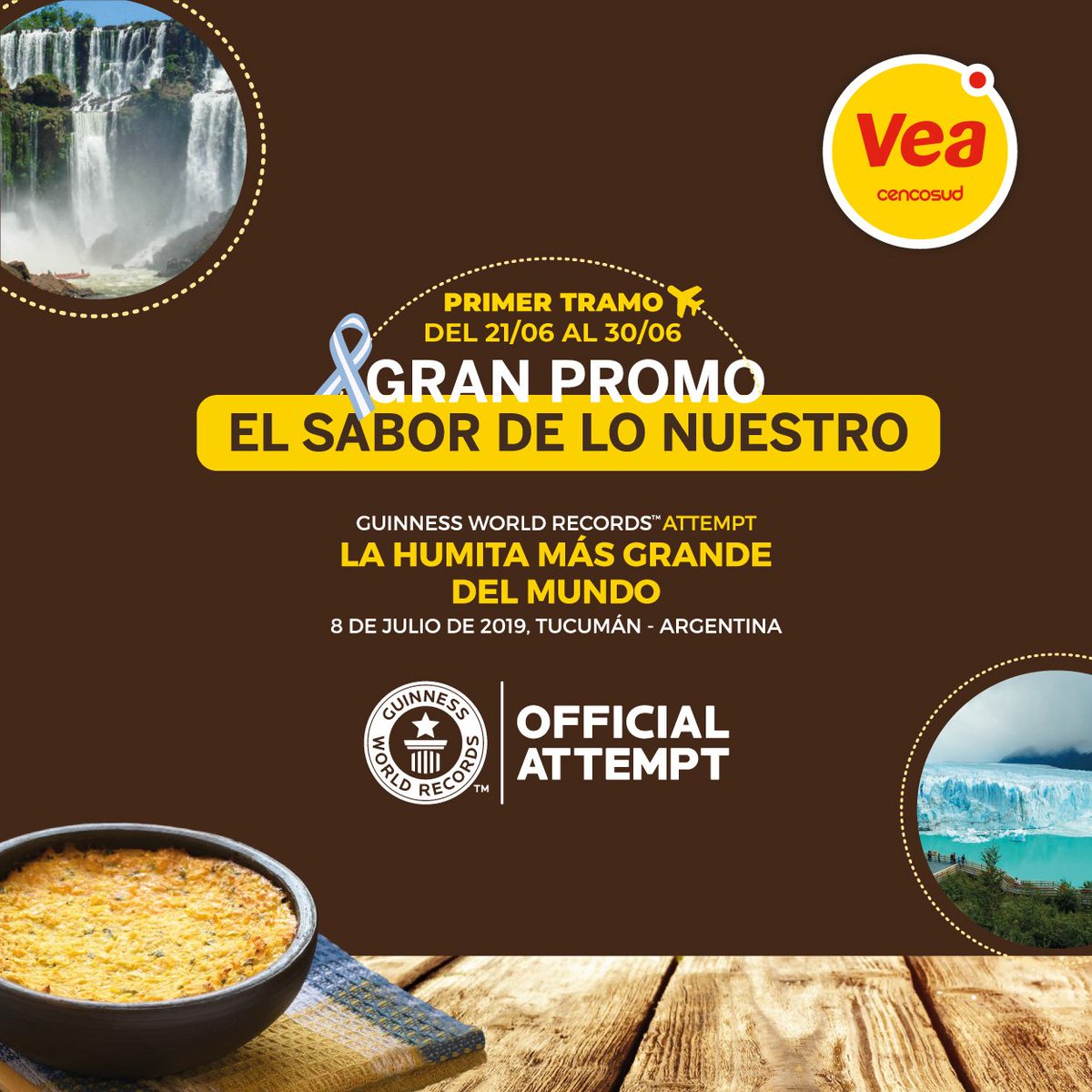 Buscamos batir el récord de GUINNESS WORLD RECORDS™ con la humita más grande del mundo en Tucumán!! 
Te esperamos en nuestras sucursales, con la compra de los productos seleccionados te llevas entradas para el evento!✨