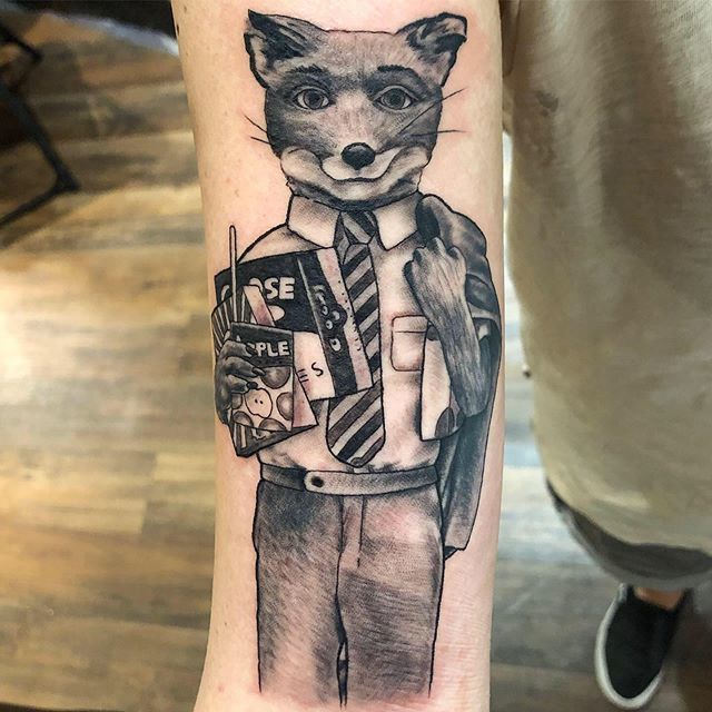 tattoo from the movie fantastic mr fox made by me   rfurry