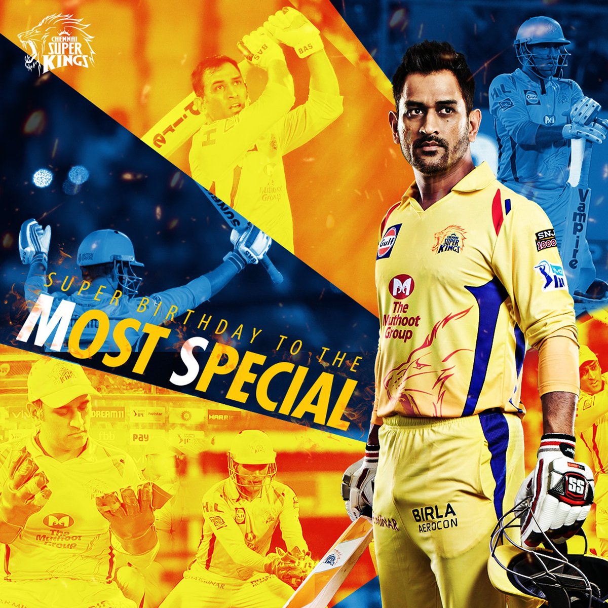  @ChennaiIPL in Style!  #HappyBirthdayDhoni