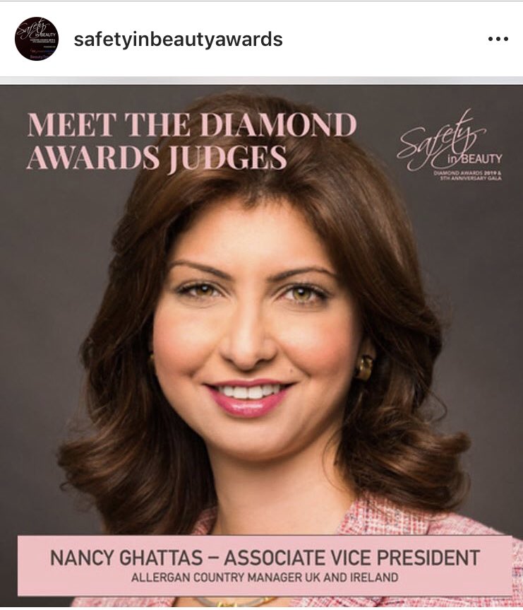 nancyghattas's tweet photo. Thanks @safetyinbeautyawards for the invitation to be a judge. @Allergan patient safety is at the core of everything we do.We will continue to educate,engage and empower consumers and partner with healthcare providers to raise the standards in medical aesthetics. #beautydecoded https://t.co/eaiCIzpJTC