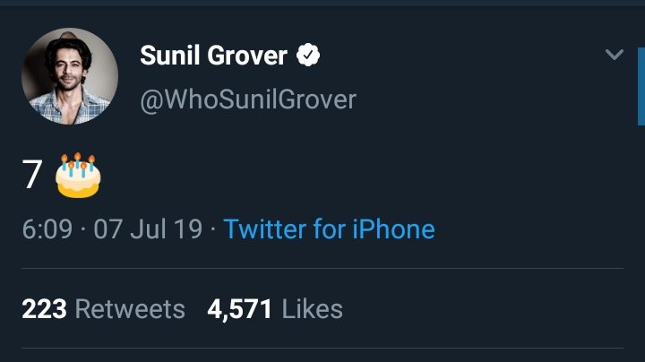 Sunil Grover wishes!  #HappyBirthdayDhoni
