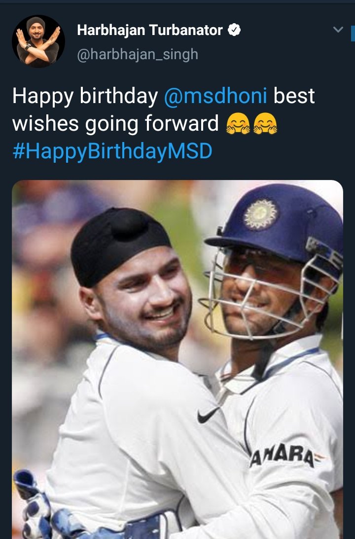 Bhajji wishes!  #HappyBirthdayDhoni