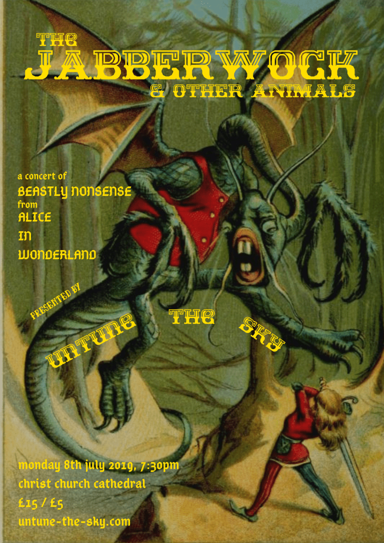 A Concert of Beastly Nonsense, tomorrow night in the Cathedral with <a href="/Untune_The_Sky/">Untune the Sky</a> featuring some familiar faces from the back row. Monday 8 July 7.30pm, bookings here: untune-the-sky.com