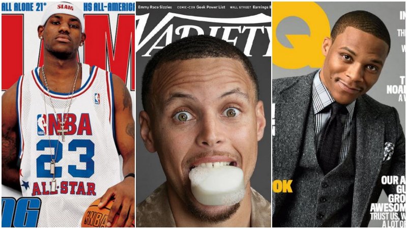 當NBA巨星拍攝雜誌封面時：詹皇最霸氣，柯瑞最搞怪，威少最時尚！-黑特籃球-NBA新聞影音圖片分享社區