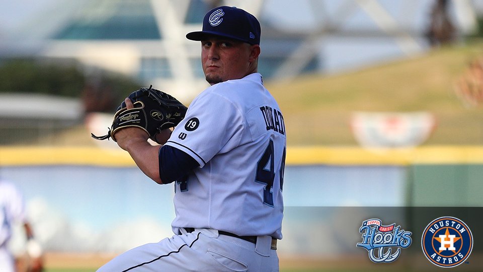 Nothing like home cooking for #Astros prospect Chad Donato. The Houston-area native whiffed 10 in 6 2/3 scoreless frames in his <a href="/cchooks/">Corpus Christi Hooks</a> debut. 

Story 👉 atmlb.com/30k0BA9