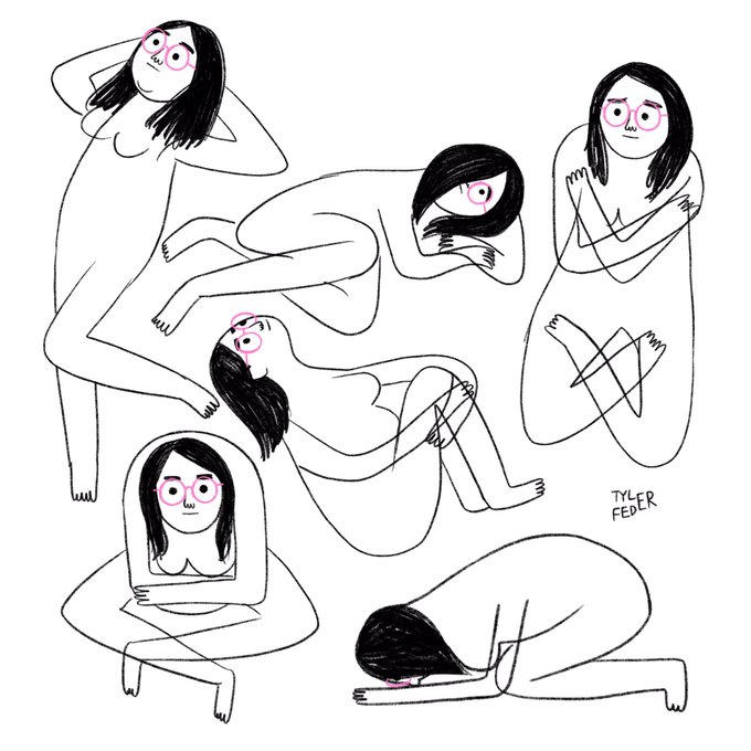 Commissions and book projects may come and go, but weird angsty self portraits are forever ? 