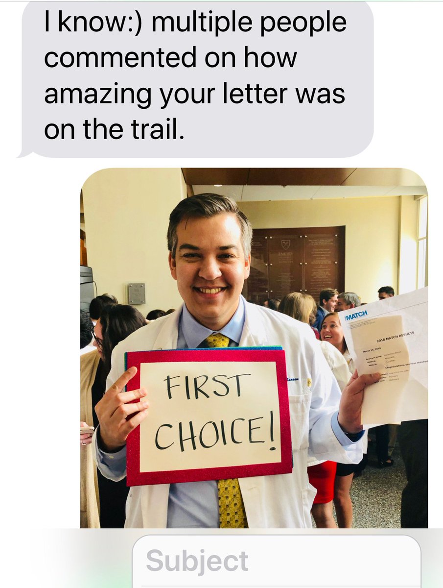 13/ My caveat is that I’m not a large program PD or a Chair writing 40 letters. But as one who writes about 8 – 10 annually & doesn’t want them to be cookie cutter, this has helped me a ton. But best of all this happens—and reminds you that it was worth it.  #supportisaverb 