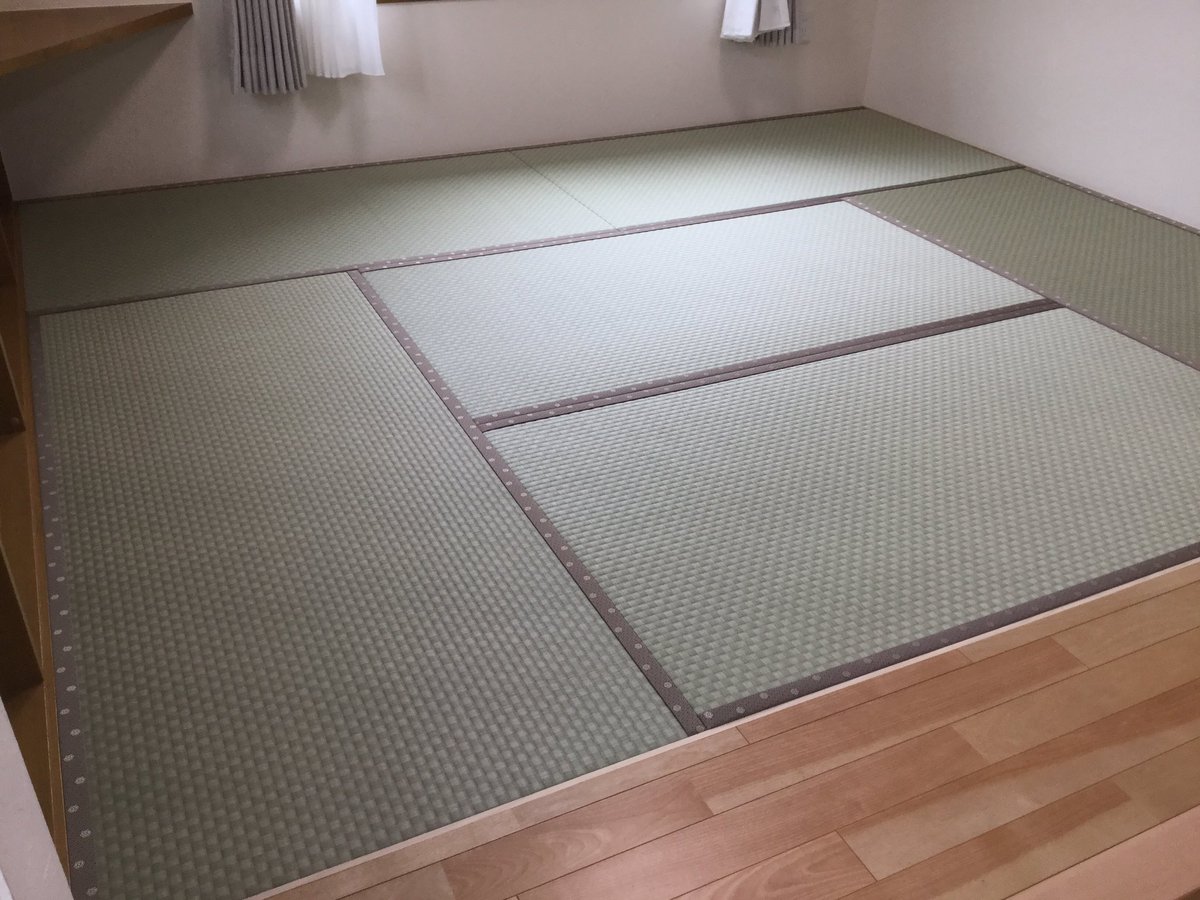 榊原タタミ店 市松柄のオシャレな畳 セキスイ美草 市松 畳縁 暮四季no 70 高田織物 畳 たたみ タタミ たたみ体験 西尾 榊原タタミ店 T Co Ci4rdtuuro