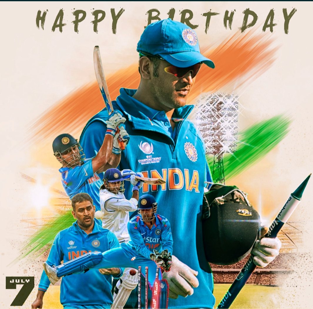 Happy Birthday
Padma Shri
Padma Bhushan
LT Colonel 
Mahendra Singh DHONI 