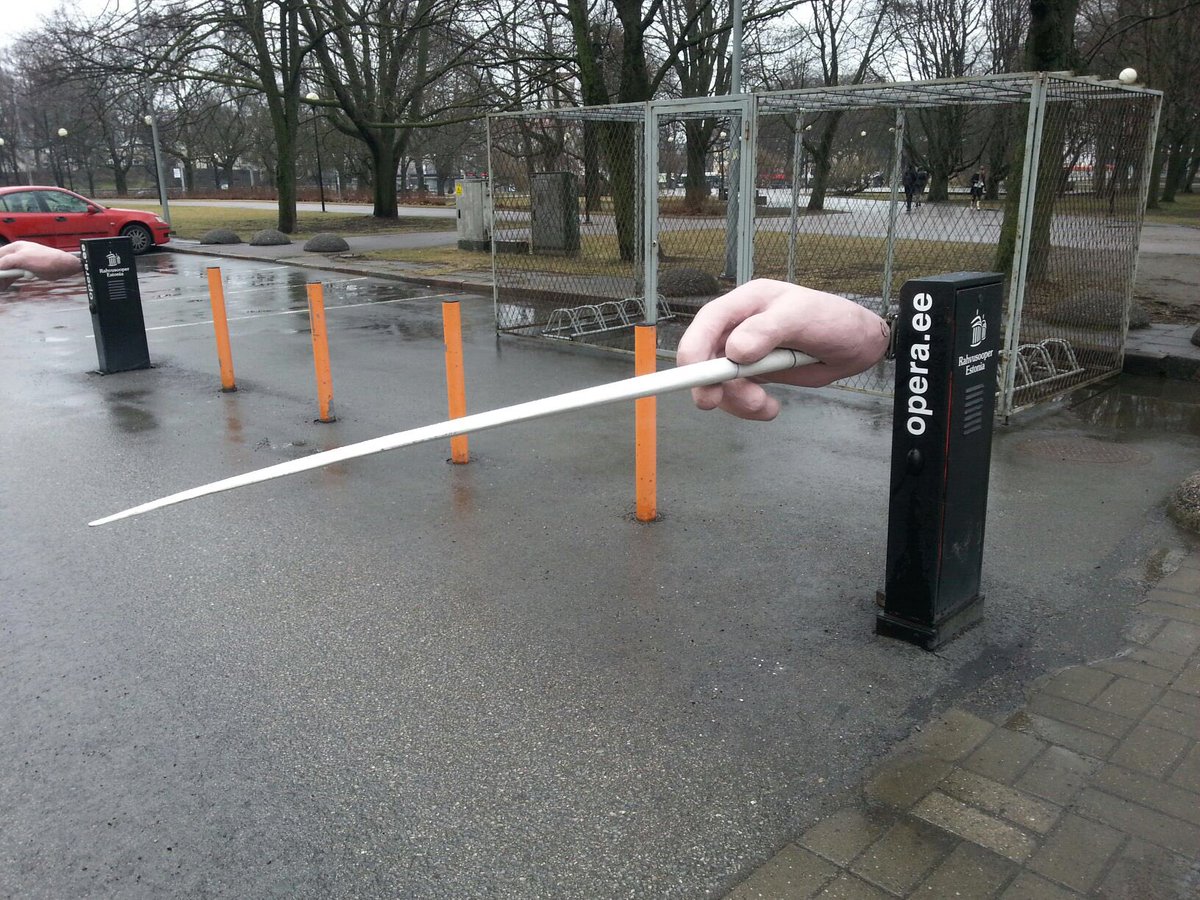 ThomasFrey's tweet photo. The entrance to the car park of #Estonian State #Opera! https://t.co/B09A0tKdT8  #conductorbaton #keynotespeaker #functionalart https://t.co/ujERY10Pxk