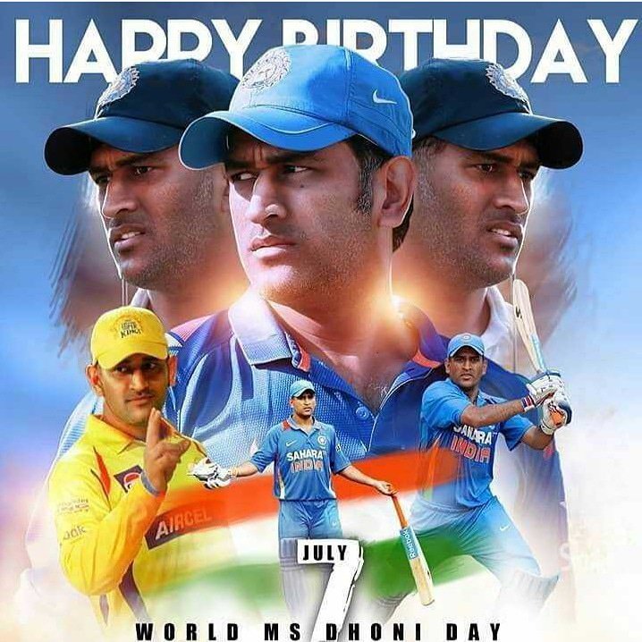 Happy birthday MAHENDRA SINGH 
 DHONI SIR    