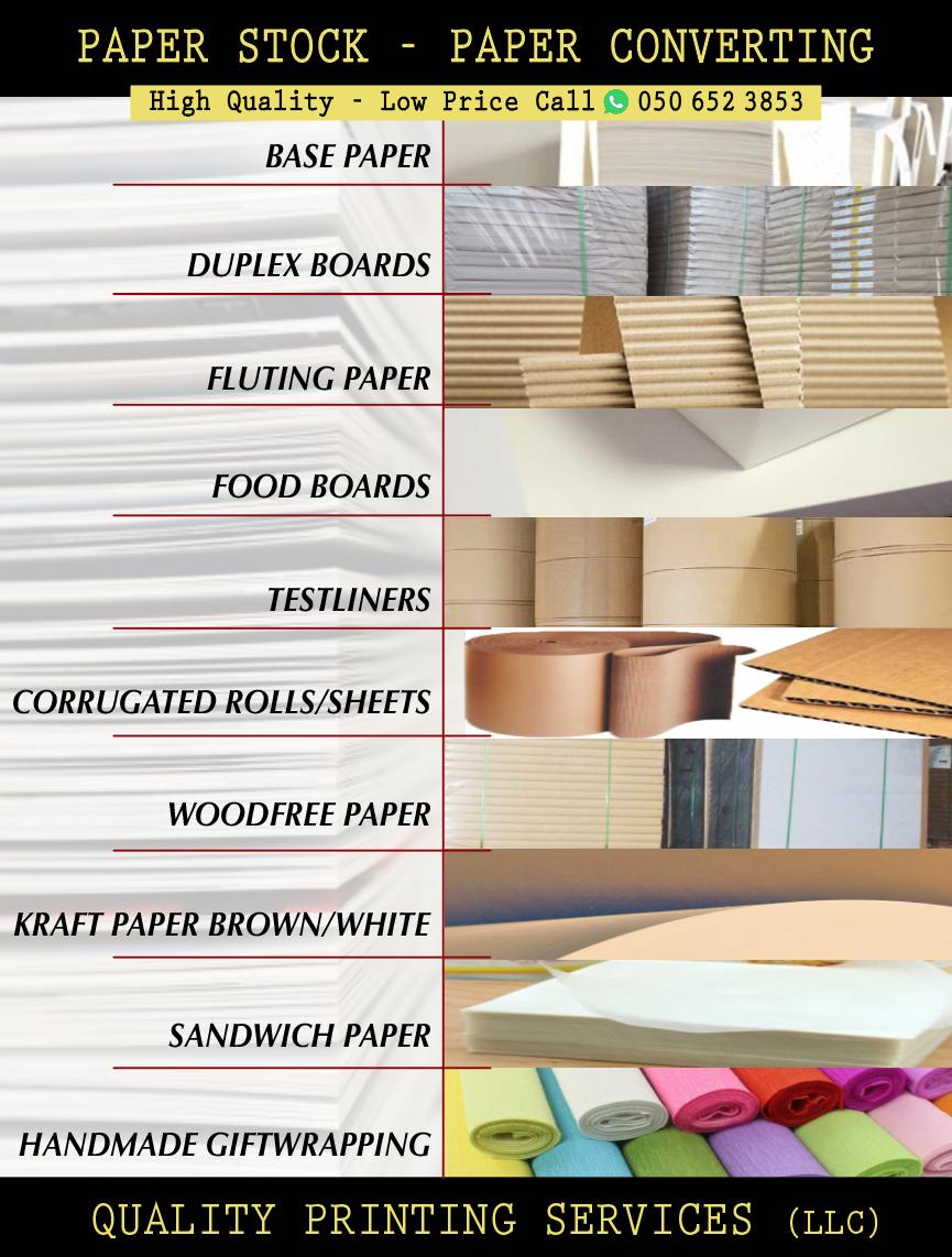 printing_llc's tweet image. Paper Stock - Paper Converting Facility: Quality Printing Services LLC has been consistent and trustworthy in supplying &amp;amp; converting all types of papers with high quality | low priced. Call/Whatsapp 052 824 6905 #a4copypaperforsale #papercupmachine #paperbagmakingmachine #dubai