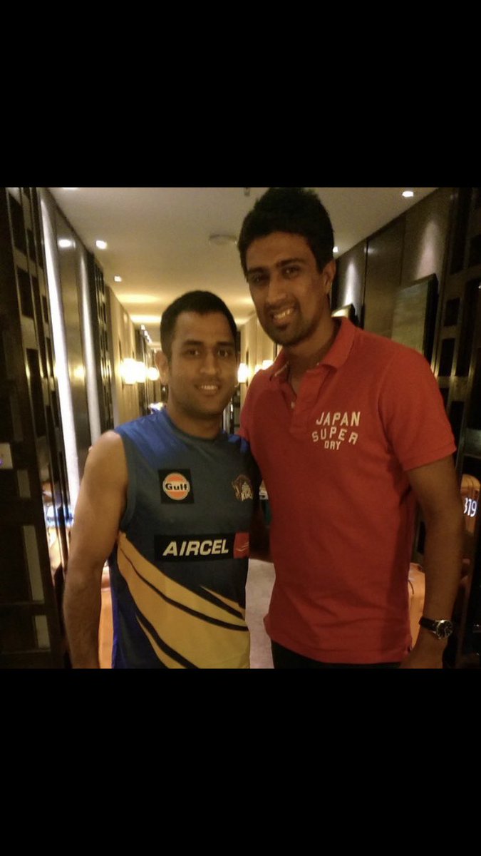 ImRahulSharma3's tweet photo. Wish u a very happy bday Mahi bhai u r always my skipper @msdhoni respect ✊ legend 😊🎂🇮🇳🙏❤️so much learn from u😊🙏 https://t.co/QWg8qYAgml