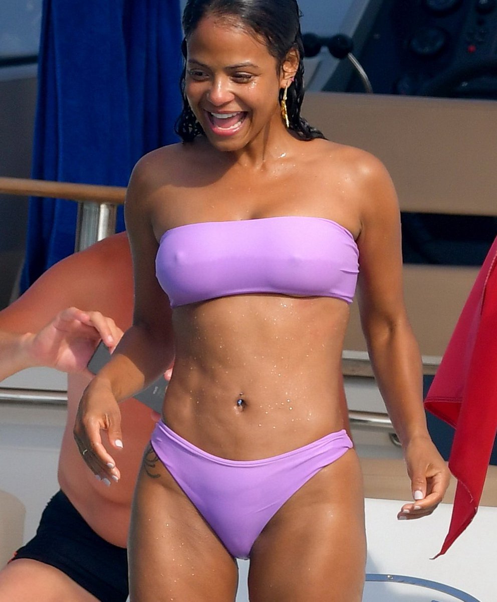 pokies and cameltoe in sexy bikini candids on a boat during holiday UHQ #Ch...