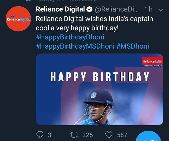 Reliance Digital wishes!  #HappyBirthdayDhoni