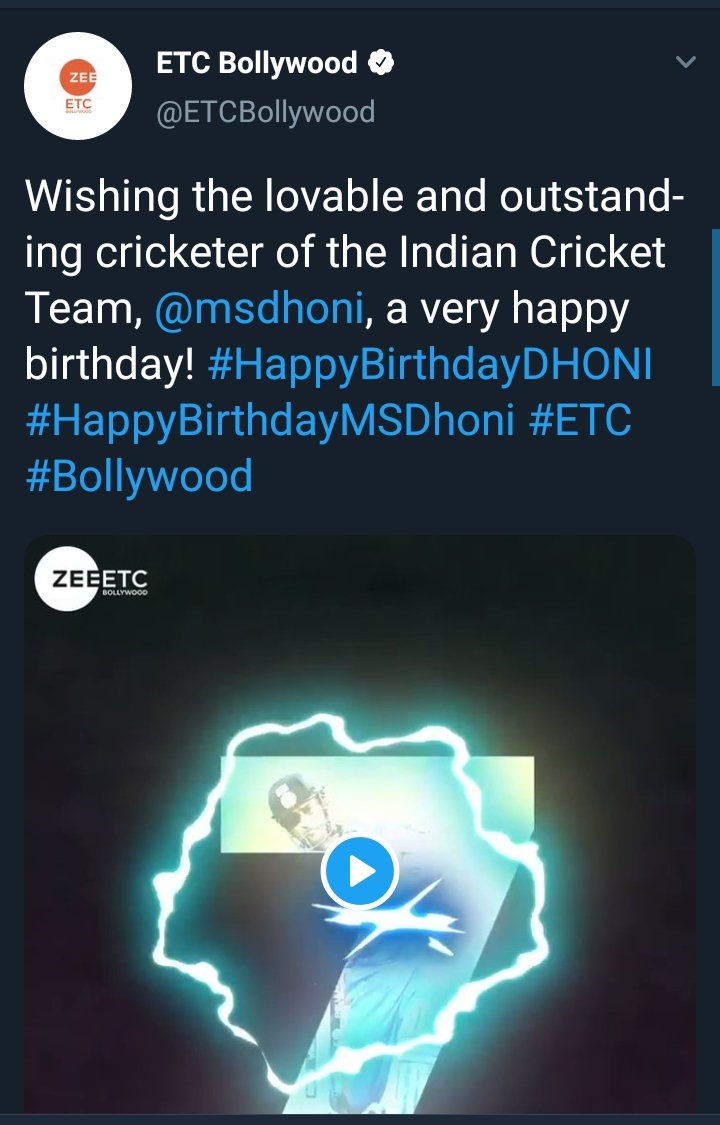 ETC Bollywood wishes!  #HappyBirthdayDhoni