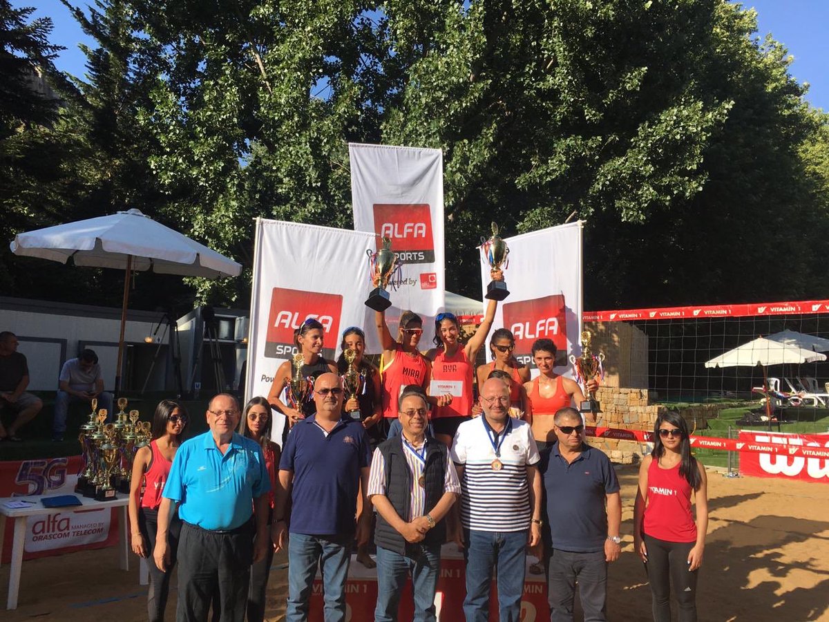 AlfaSportsApp's tweet photo. Congratulations to all the winners 🏆 in Alfa Beach Volleyball Championship 2019 🏐 #FLVB
🙎♂️🥇Elie Abi Chedid / Joe Azzi
🙎♂️🥈Nader Fares / Chafic Saliba
🙎♂️🥉Ibrahim Hadad / Karim Said
🙍♀️🥇Mira Adra / Aya Maria Matar
🙍♀️🥈Zeina Rawas / Angela Saad
🙍♀️🥉Lyn Moussa / Tia Moussa https://t.co/yolbHLJdZn
