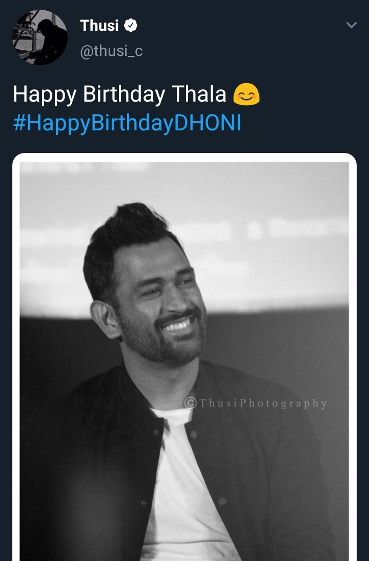 Thusi wishes!  #HappyBirthdayDhoni