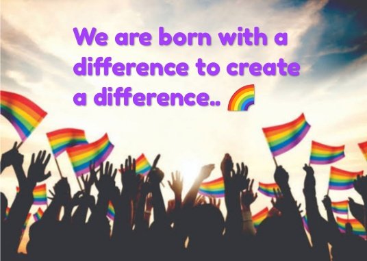 kriti2830sha's tweet photo. We are different. We are unique. God loves us. And he wants us to create the difference the globe longs to witness. 🏳‍🌈
#Be proud and be loud. ✨
#Pride 🌈 https://t.co/uXaSo7EIbA