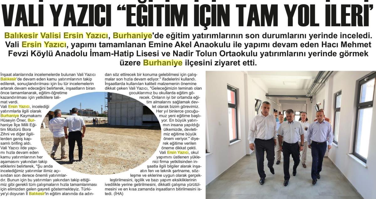 Balıkesir Valiliği (@tc_balikesir) on Twitter photo 