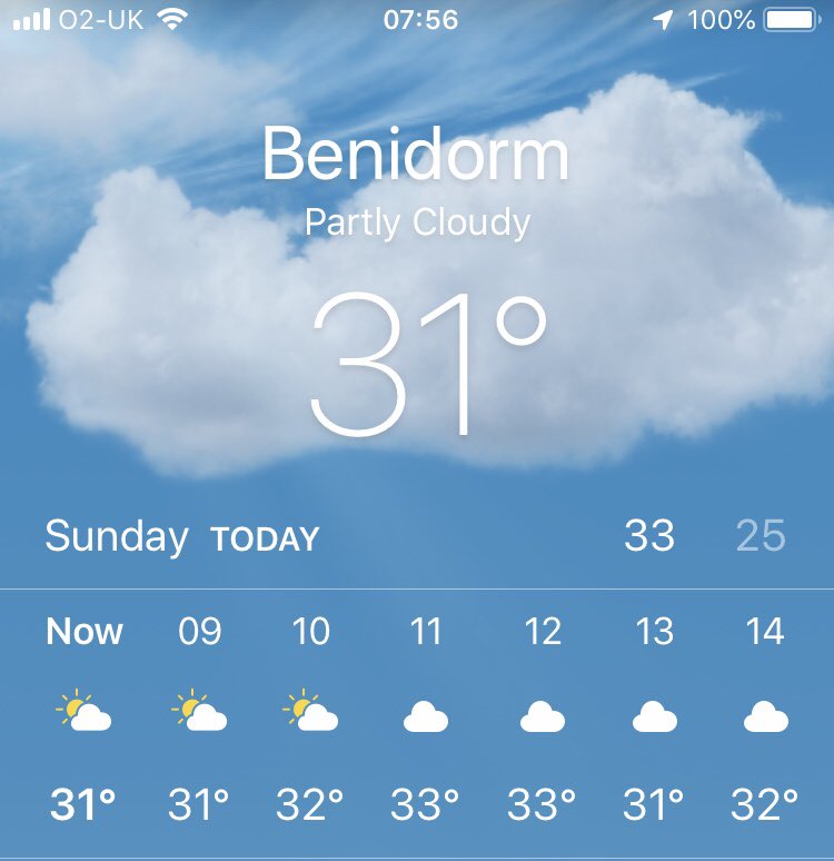 KevTod84's tweet photo. Oh hey Benidorm 🙋🏻♂️ 33 degrees huh 😏 See ya in a few hours ✈️☀️🍹 @hotellevante_es #WeekintheSun #AllInclusive #Benidorm https://t.co/zEp33YN8xB