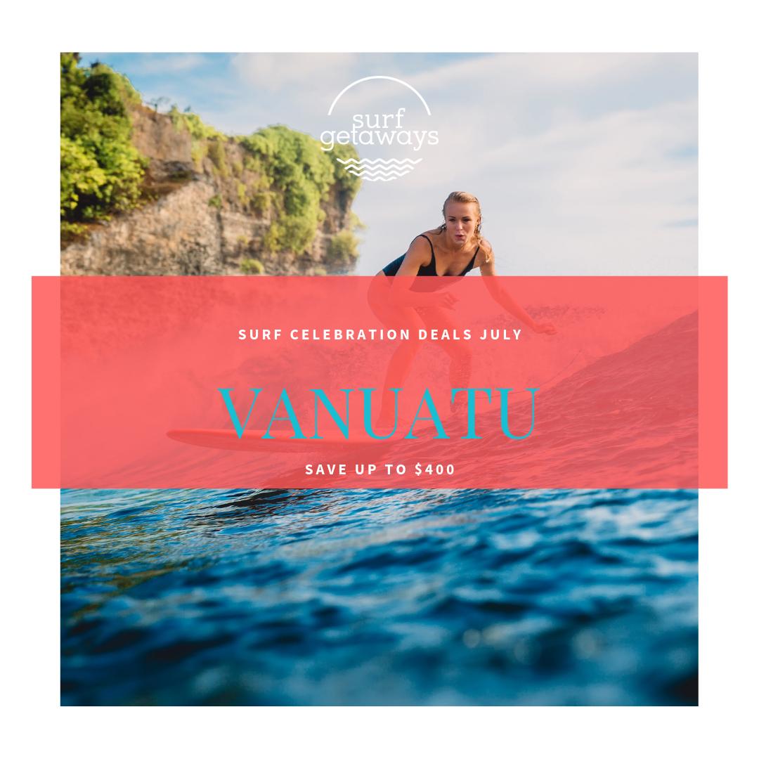 Discover #Vanuata 🏝️ with #surfgetaways 
A perfect place to learn to #surf 🏄‍♀️
Enjoy one of our deals during July!
Tag a friend you want to come with 👉
.
.
.
.
.
#SundayFunday  #womensurfing #instasurf #surftravel #surfergirls #learntosurf #surfschools #surfcamps #surfing