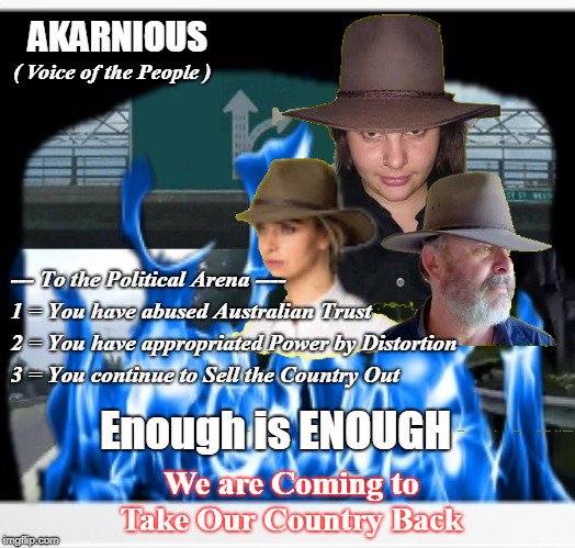 Akarnious's tweet photo. @43a6f0ce5dac4ea @Turdface70 @VOTINGindepend @Baronessa111 @BeverleyMaxwe15 @MarkAbell6 @spanner322 @AussiePatriotQ @CorinneBackman @aussie_bot @DewQanon @KroatoanWWIIII @369369RV @minislam @WesterSou @Dscaphiod @Exasperated5 @barula @Deefadog4me @AdvanceAusHQ @ellymelly @freenaynow @AussieWombat5 @AusAntiLeft @ZubSpike @inga_ding @NoSafeSpaceReq @den2114 @StormIsUponUs @ScottMorrisonMP @realDonaldTrump Malcolm said = what we need is an electorate what actually gives a shit ...
NOW that is a Good Start Point = RALLY the Public via Demonstration to get Media Exposure & sound the ALARM Bells that #REFOEM is Coming https://t.co/QcrB1exDyk