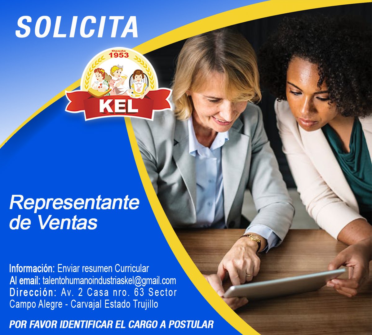 Industriaskel's tweet photo. #07Jul #IndustriasKel
#Solicita #RepresentanteDeVentas #Empleo
#Trujillo #Barquisimeto #Valencia

Conocé los requisitos aquí:
https://t.co/mUuvlnAfGh https://t.co/zESuJ4D0Kb