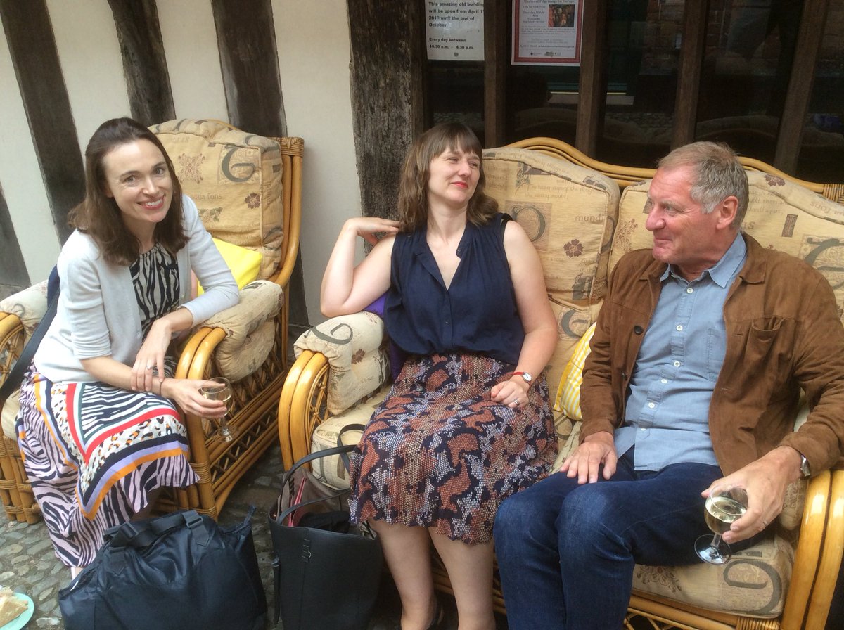 LedburyPoetry's tweet photo. Poets enjoying #LPF2019 sofas @poetclare #andrewmotion #hannahsullivan https://t.co/r8gQU5hrmV