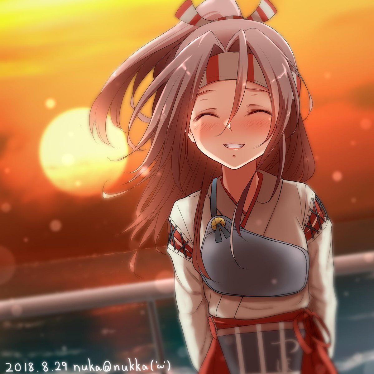 不知火(艦これ) 「#ポニーテールの日
らしいですよ('ω') 」|ぬか('ω')＠ⓝⓤⓚⓚⓐのイラスト