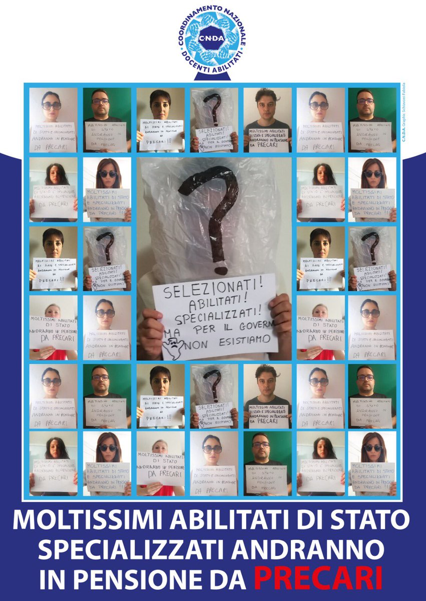 Nell_Mar_Atzeco's tweet photo. Moltissimi #AbilitatiperMeritononperCaso andranno in pensione da #precari perché gli usr non portano a termine il concorso 2018 #bastasanatorie elettorali @AzzolinaLucia @LuigiGallo15 @mariopittoni @BLGranatoM5S @FloraFrate @alecarbonaroM5S @Mov5Stelle @LuigiDiMaioM5S https://t.co/6w8takj7Xg