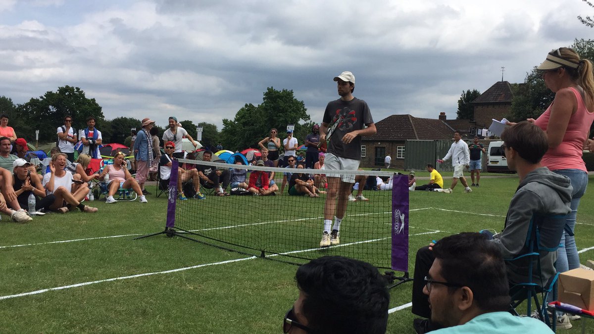 Wimbledon Queue mini tournament- men’s singles- just starting. Come on down! <a href="/RafaelNadal/">Rafa Nadal</a> <a href="/rogerfederer/">Roger Federer</a> <a href="/NickKyrgios/">Nicholas Kyrgios</a> <a href="/feliciano_lopez/">Feliciano López</a>