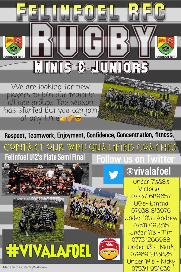 vivalafoel's tweet photo. @StradeySospans @RfcPort @NDSRugby @LlanelliJ @RFCLlangennech @ypiodbach @PontyberemRFC @hendyu7s @kidwellyrfc @Jonnygriff10 @JoePDavies1988 Come along and join the family🏉😎🤗 https://t.co/WyYPWt3GUw