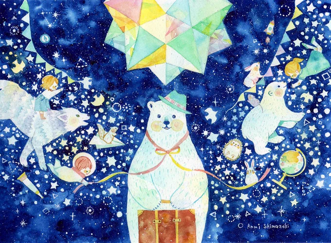 七夕なので星の絵を?
 #七夕 