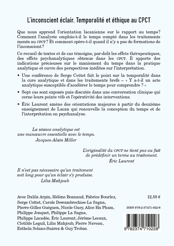 LibrairieEcf's tweet photo. Vouloir un dire qui fait rupture
"La psychanalyse est ouverte à ce qui fait
surprise, au surgissement d’un dire qui fasse événement."
Eric Laurent, in "L'inconscient éclair"
https://t.co/lJt87xEmFv
#inconscient #eclair #clinique #psychanalyse #temporalite #rencontre #acte #reel https://t.co/WOqO5uAxZH