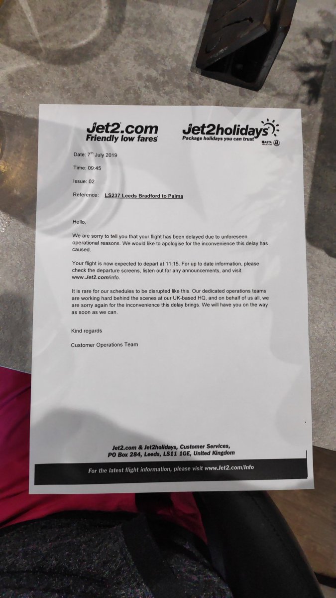 domsteel's tweet photo. .@jet2tweets it's not really much of an explanation! Can you confirm that our plane was used for the earlier delayed flight and that you're trying to arrange a different plane for this flight? https://t.co/U2rpGYHXp1