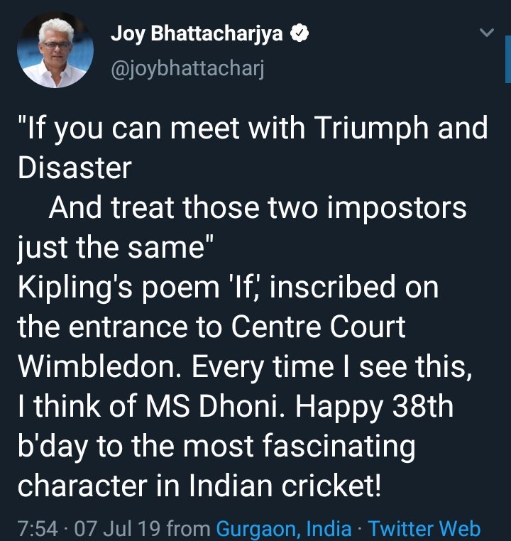 Joy Bhattacharjya wishes!  #HappyBirthdayDhoni