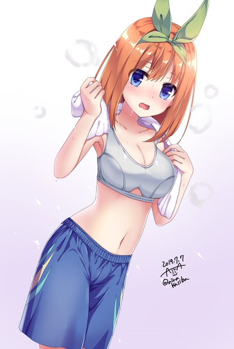香芝あいら🌸C108(土)西1ふ-51abさんがTwitterに投稿した中野四葉(五等分の花嫁)のイラスト。