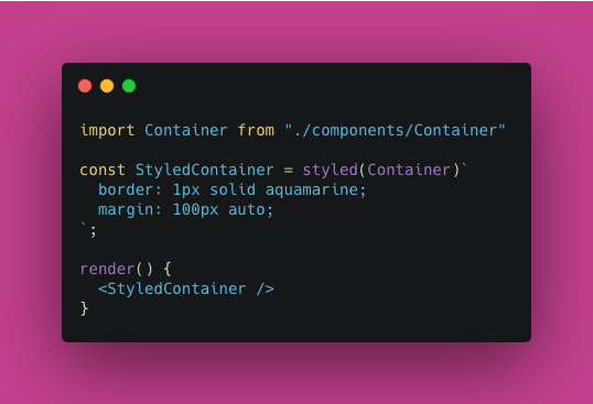 hypertext_io's tweet image. Need to quickly and cleanly enhance the style of any existing component? BOOM 💥 styled-components makes it so easy. #reactjs #React #javascript #javascript30 #code #webdevelopment #Webdesign #CSS #CodeNewbie