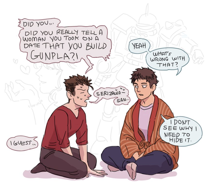 I just like drawing them hanging out now 