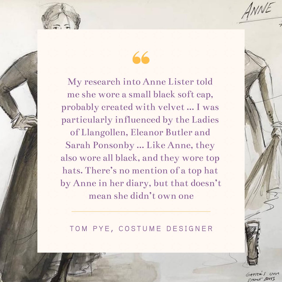 Can you spot the #LadiesofLlangollen in the very first research and influence boards for <a href="/BBCOne/">BBC One</a> drama #GentlemanJack? Tom Pye, costume designer for the series, was particularly influenced by the Ladies when designing the spectacular costumes for Suranne Jones! #AnneLister