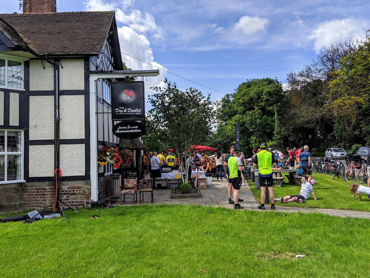 Today's event is progressing well, this is the checkpoint at the Dog and Doublet Inn at Sandon. https://t.co/V5j6TgTwD5