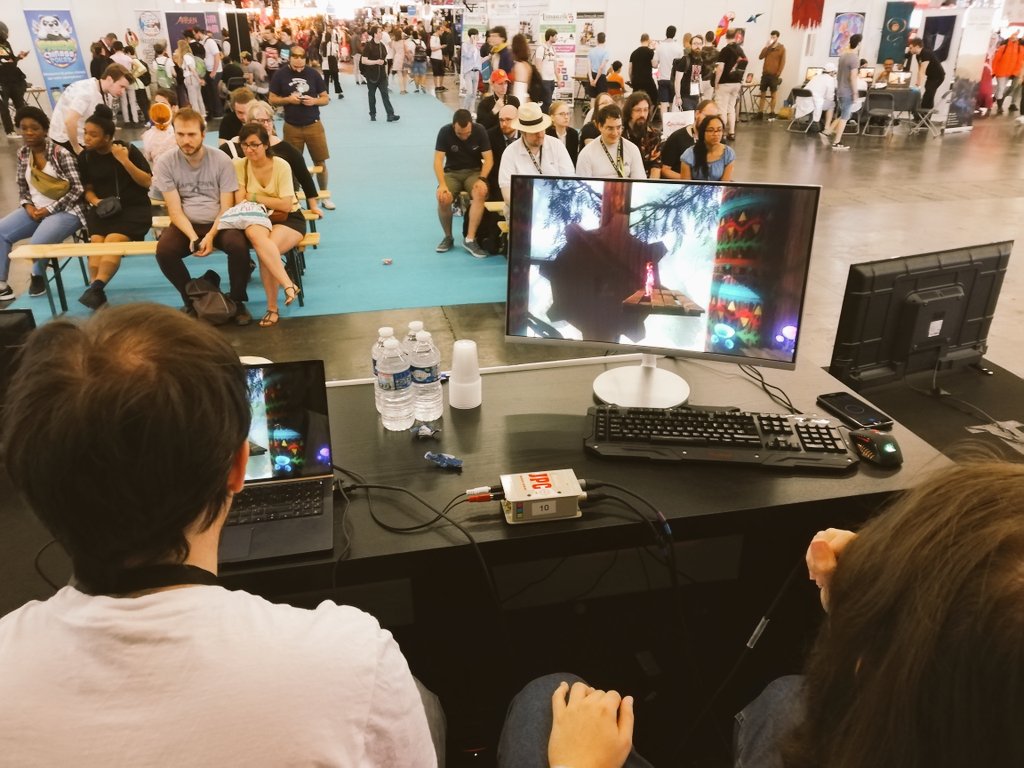 Et c'est le #speedrun qui s'invite sur la scène #indiegames de <a href="/japanexpo/">Japan Expo ⛩🗼</a> avec la team <a href="/IsoGlitch/">IsoGlitch</a> et <a href="/OnirismThegame/">Onirism</a> ! Ne manquez pas leur session record à 16h 🎮🎮🎮